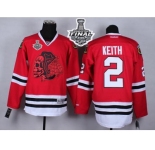 NHL Chicago Blackhawks #2 Duncan Keith Red(Red Skull) 2015 Stanley Cup Stitched Jerseys