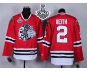 NHL Chicago Blackhawks #2 Duncan Keith Red(White Skull) 2015 Stanley Cup Stitched Jerseys