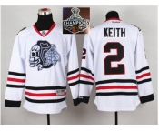 NHL Chicago Blackhawks #2 Duncan Keith White(White Skull) 2014 Stadium Series 2015 Stanley Cup Champions jerseys