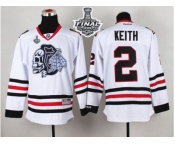 NHL Chicago Blackhawks #2 Duncan Keith White(White Skull) 2015 Stanley Cup Stitched Jerseys