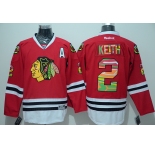 NHL Chicago Blackhawks #2 keith Printing red jerseys