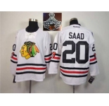 NHL Chicago Blackhawks #20 Brandon Saad 2015 Winter Classic White 2015 Stanley Cup Champions jerseys