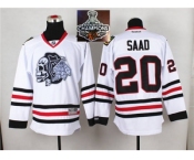 NHL Chicago Blackhawks #20 Brandon Saad White(White Skull) 2014 Stadium Series 2015 Stanley Cup Champions jerseys