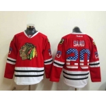 NHL Chicago Blackhawks #20 Saad red national flag Stitched