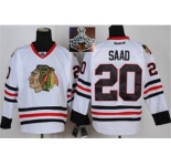 NHL Chicago Blackhawks #20 Saad white 2015 Stanley Cup Champions jerseys