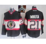 NHL Chicago Blackhawks #21 Stan Mikita Black New Third 2015 Stanley Cup Champions jerseys