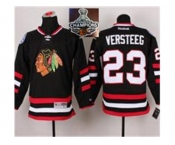 NHL Chicago Blackhawks #23 Kris Versteeg Black 2014 Stadium Series 2015 Stanley Cup Champions jerseys