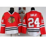 NHL Chicago Blackhawks #24 Havlat Red Throwback 2015 Stanley Cup Champions jerseys