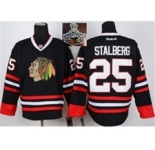 NHL Chicago Blackhawks #25 stalberg Black 2015 Stanley Cup Champions jerseys