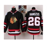 NHL Chicago Blackhawks #26 Michal Handzus Black 2014 Stadium Series 2015 Stanley Cup Champions jerseys