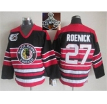 NHL Chicago Blackhawks #27 Jeremy Roenick Red Black 75TH CCM 2015 Stanley Cup Champions jerseys
