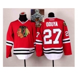 NHL Chicago Blackhawks #27 Johnny Oduya Red 2014 Stadium Series 2015 Stanley Cup Champions jerseys