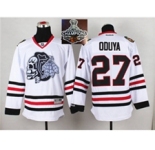 NHL Chicago Blackhawks #27 Johnny Oduya White(White Skull) 2014 Stadium Series 2015 Stanley Cup Champions jerseys