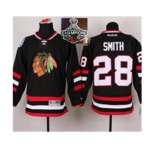 NHL Chicago Blackhawks #28 Ben Smith Black 2014 Stadium Series 2015 Stanley Cup Champions jerseys