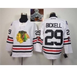 NHL Chicago Blackhawks #29 Bryan Bickell 2015 Winter Classic White 2015 Stanley Cup Champions jerseys