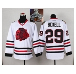 NHL Chicago Blackhawks #29 Bryan Bickell White(Red Skull) 2014 Stadium Series 2015 Stanley Cup Champions jerseys