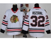 NHL Chicago Blackhawks ##32 Rozsival white 2015 Stanley Cup Champions jerseys