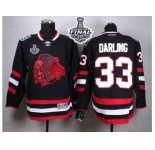 NHL Chicago Blackhawks #33 Scott Darling Black(Red Skull) 2015 Stanley Cup Stitched Jerseys