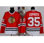 NHL Chicago Blackhawks #35 TONY ESPOSITO Red 2015 Stanley Cup Champions jerseys