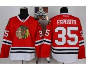 NHL Chicago Blackhawks #35 TONY ESPOSITO Red 2015 Stanley Cup Champions jerseys
