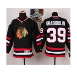 NHL Chicago Blackhawks #39 Nikolai Khabibulin Black 2014 Stadium Series 2015 Stanley Cup Champions jerseys