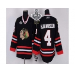 NHL Chicago Blackhawks #4 Nikals Hjalmarsson Black 2015 Stanley Cup Stitched Jerseys