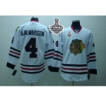 NHL Chicago Blackhawks #4 Nikals Hjalmarsson White 2015 Stanley Cup Stitched Jerseys