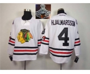 NHL Chicago Blackhawks #4 Niklas Hjalmarsson 2015 Winter Classic White 2015 Stanley Cup Champions jerseys