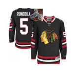 NHL Chicago Blackhawks #5 David Rundblad Black 2014 Stadium Series 2015 Stanley Cup Champions jerseys
