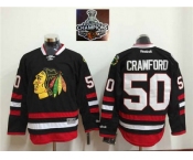 NHL Chicago Blackhawks #50 Corey Crawford 2015 Winter Classic Black 2015 Stanley Cup Champions jerseys