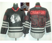 NHL Chicago Blackhawks #50 Crawford Black Ice 2015 Stanley Cup Champions jerseys