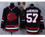 NHL Chicago Blackhawks #57 Van RIEMSDYK Black (Red Skull) 2014 Stadium Series 2015 Stanley Cup Champions jerseys