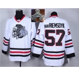 NHL Chicago Blackhawks #57 Van RIEMSDYK White(White Skull) 2014 Stadium Series 2015 Stanley Cup Champions jerseys