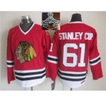 NHL Chicago Blackhawks #61 Stanley Cup Red 2015 Stanley Cup Champions jerseys