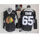 NHL Chicago Blackhawks #65 Andrew Shaw Black Practice 2015 Stanley Cup Champions jerseys