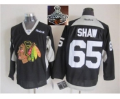 NHL Chicago Blackhawks #65 Andrew Shaw Black Practice 2015 Stanley Cup Champions jerseys