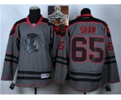 NHL Chicago Blackhawks #65 Andrew Shaw Charcoal Cross Check Fashion 2015 Stanley Cup Champions jerseys