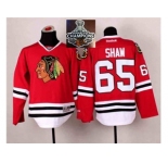 NHL Chicago Blackhawks #65 Andrew Shaw Red 2014 Stadium Series 2015 Stanley Cup Champions jerseys