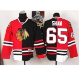 NHL Chicago Blackhawks #65 Andrew Shaw Red Black Split 2015 Stanley Cup Champions jerseys