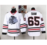 NHL Chicago Blackhawks #65 Andrew Shaw White(White Skull) 2014 Stadium Series 2015 Stanley Cup Champions jerseys