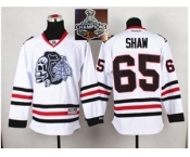 NHL Chicago Blackhawks #65 Andrew Shaw White(White Skull) 2014 Stadium Series 2015 Stanley Cup Champions jerseys