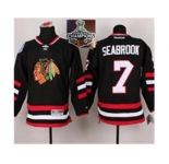 NHL Chicago Blackhawks #7 Brent Seabrook Black 2014 Stadium Series 2015 Stanley Cup Champions jerseys