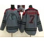 NHL Chicago Blackhawks #7 Brent Seabrook Charcoal Cross Check Fashion 2015 Stanley Cup Champions jerseys