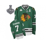 NHL Chicago Blackhawks #7 Brent Seabrook Green 2015 Stanley Cup Stitched Jerseys