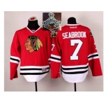 NHL Chicago Blackhawks #7 Brent Seabrook Red 2014 Stadium Series 2015 Stanley Cup Champions jerseys