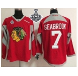 NHL Chicago Blackhawks #7 Brent Seabrook Red Practice 2015 Stanley Cup Stitched Jerseys