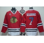 NHL Chicago Blackhawks #7 Brent Seabrook Red USA Flag Fashion 2015 Stanley Cup Stitched Jerseys