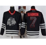 NHL Chicago Blackhawks #7 seabrook Black Ice 2015 Stanley Cup Champions jersey