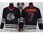 NHL Chicago Blackhawks #7 seabrook Black Ice 2015 Stanley Cup Champions jersey
