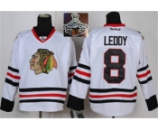 NHL Chicago Blackhawks #8 Nick Leddy white 2015 Stanley Cup Champions jerseys